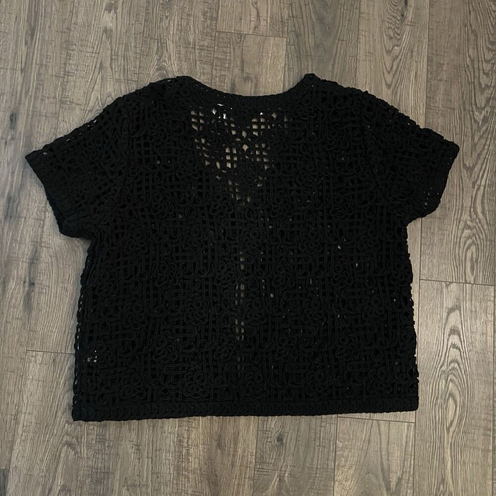 Alfred Dunner Cardigan 1X Crocheted Cropped - Picture 2 of 5